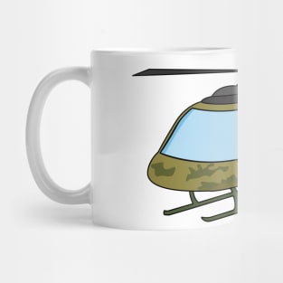 Cute army camoflage helicopter cartoon Mug